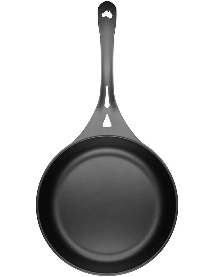 Quenched Lightning Pan Long Handle 26cm in Black