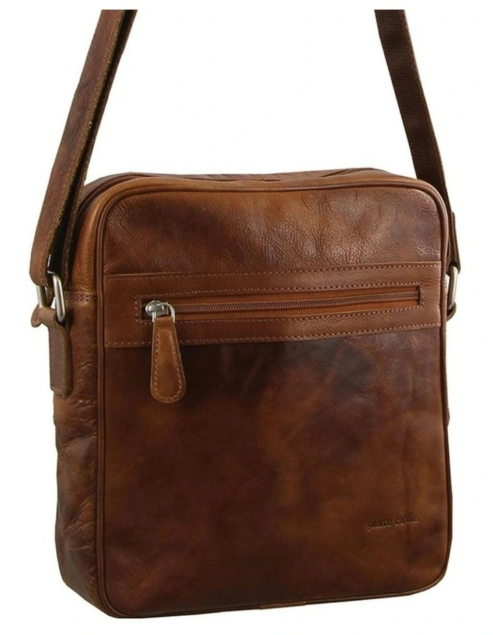 Rustic Leather I-Pad Bag in Brown