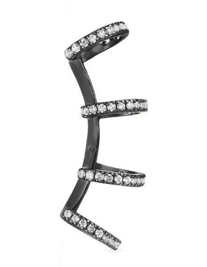 Edge Ear Cuff in Black/White