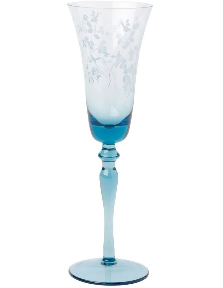Somerton Champagne Glass Set of 4 in Blue