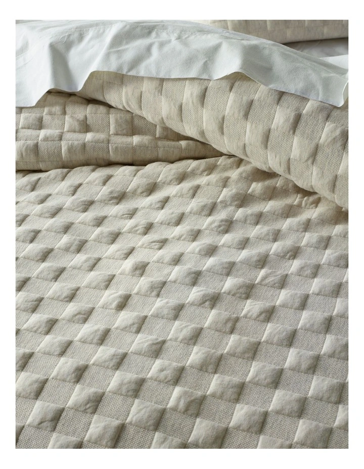 Easton Jersey Jacquard Quilt Cover Set in Light Grey