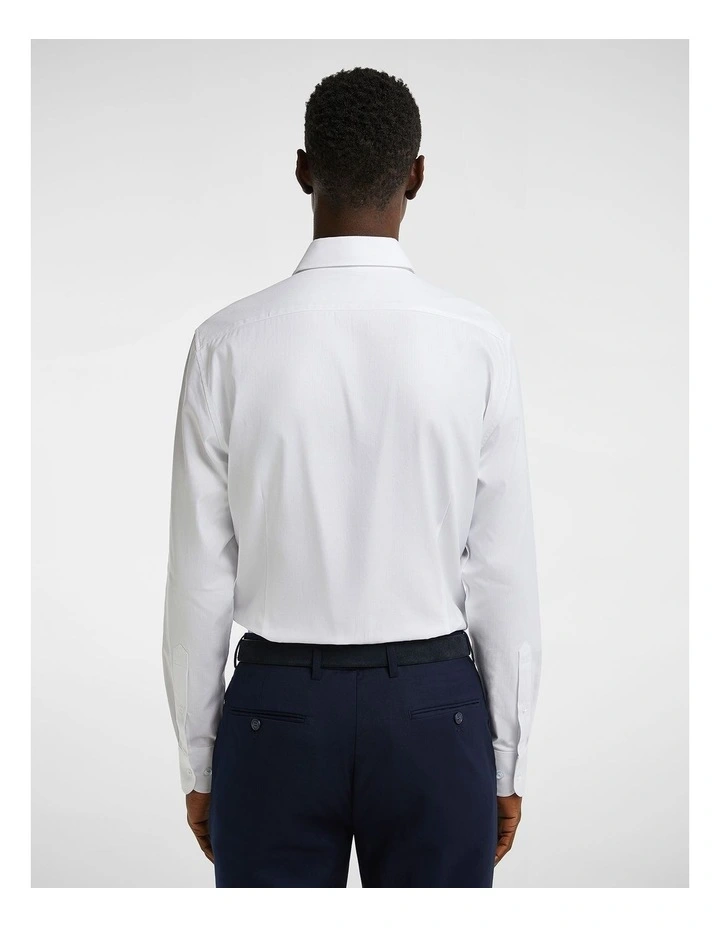 Monaco Textured Dress Shirt in White
