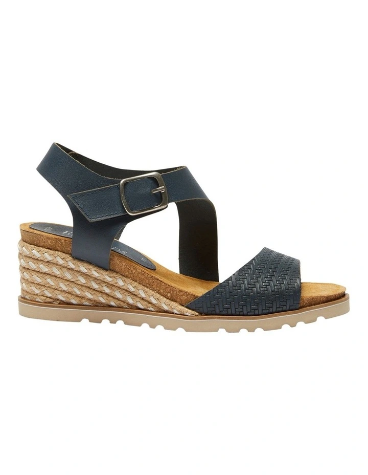 Theo Sandals in Navy Leather