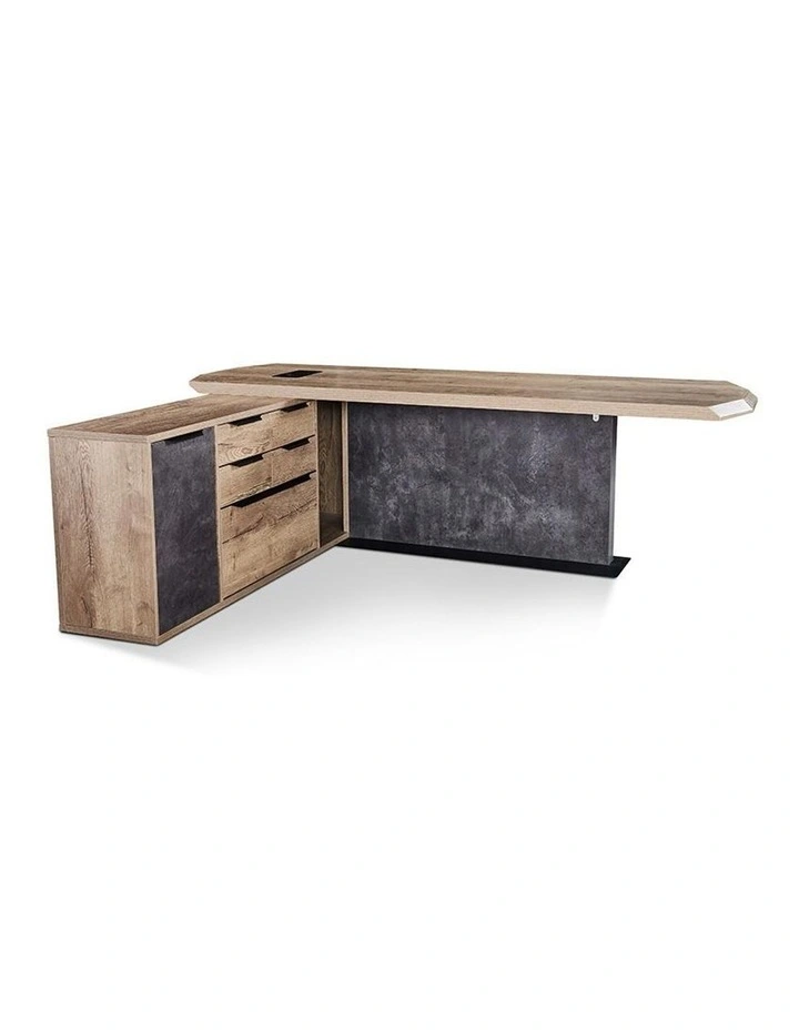 Magnus Executive Office Desk With Left Return 2.4M Tobacco