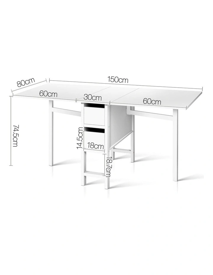 Artiss Gateleg Dining Table