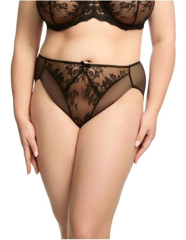 Yva Hi Cut Brief in Black