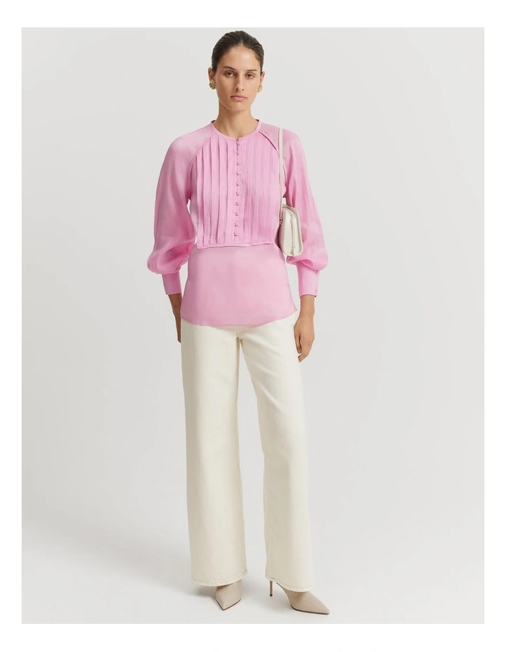 Fluid Long Sleeve Popover in Rosetta