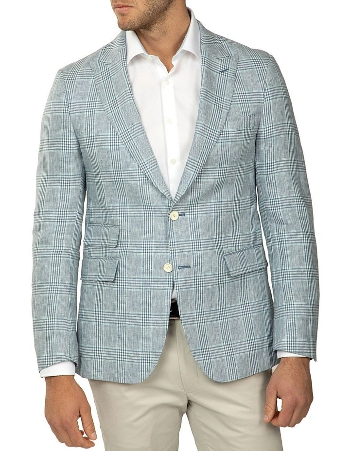 Sky Prince of Wales Check Benton Jacket
