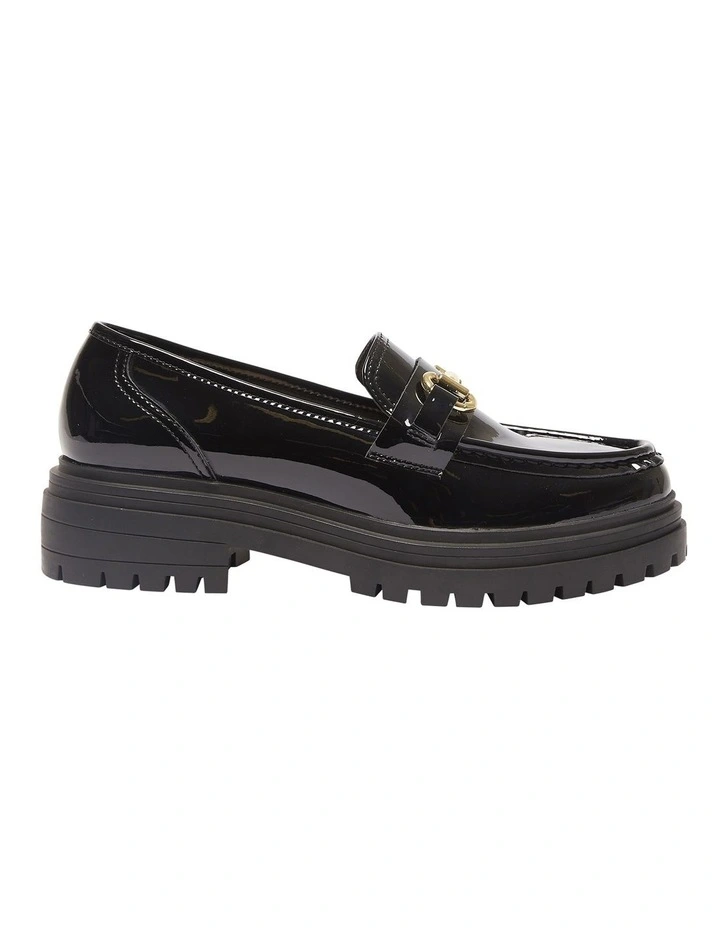 Kalista Flat Loafers In Black Patent Leather