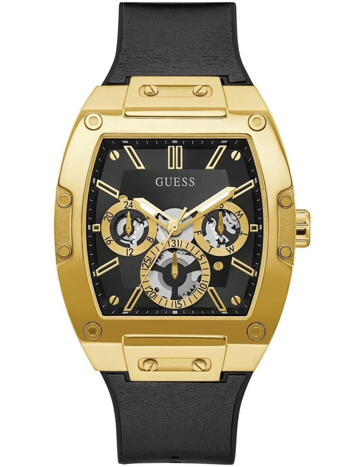 Phoenix Black Silicone Skeleton Watch