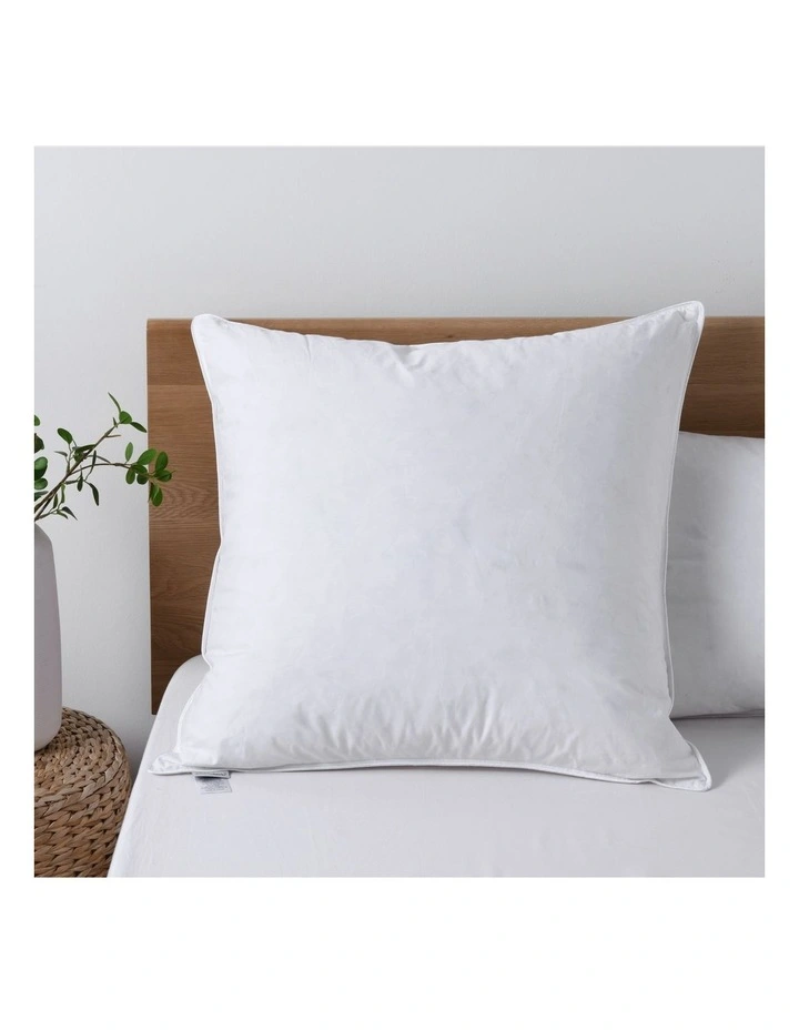 Goose Feather And Down Euro Pillow in White