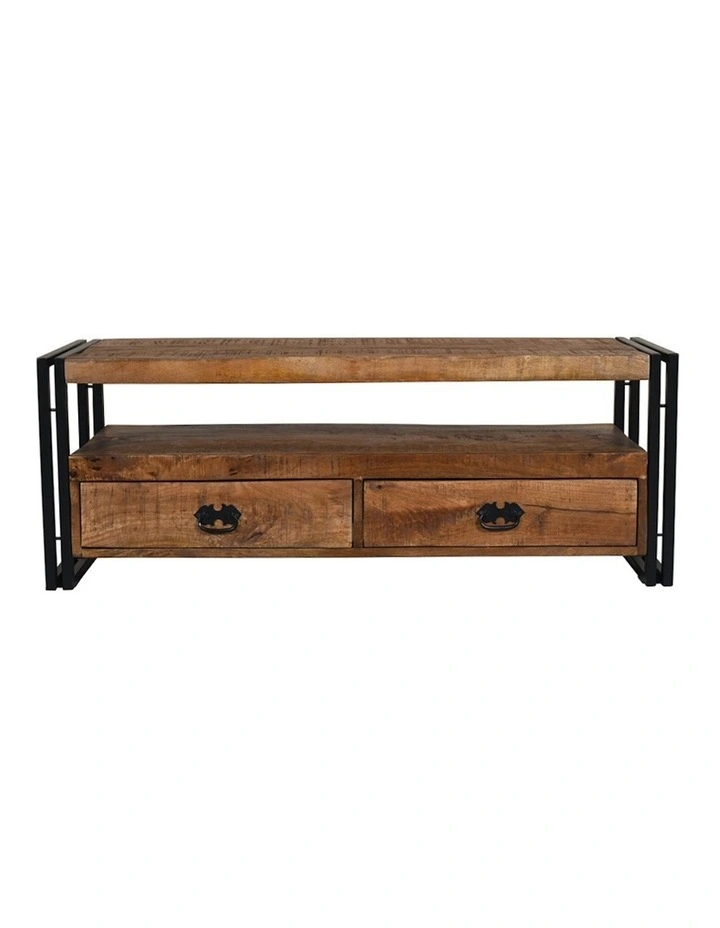 Astra Industrial Wooden E.TV Unit 120 cm in Natural