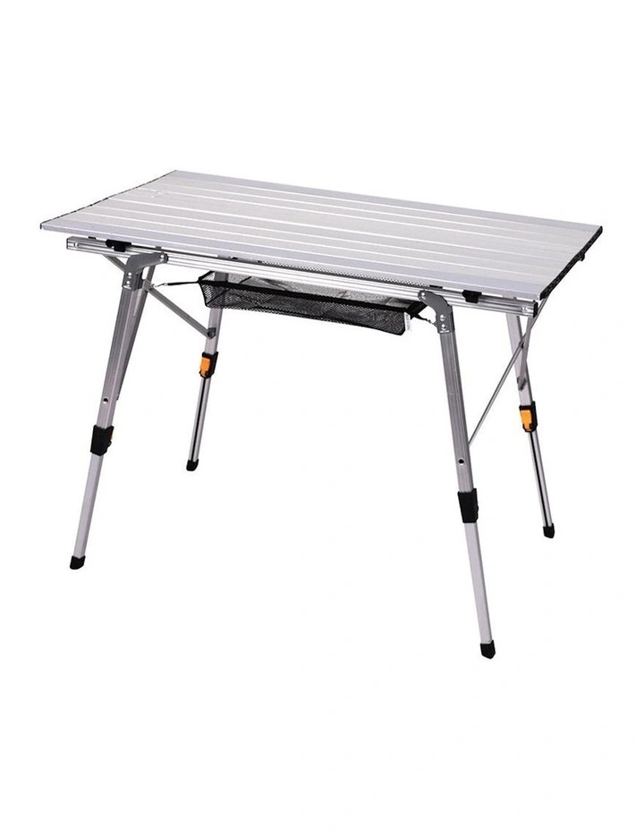 Table Roll Up Folding Portable Desk Picnic in Silver