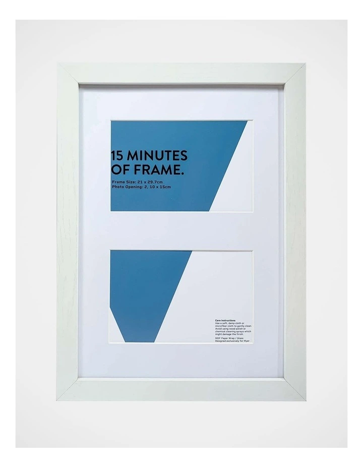 Photo Frame A4/Double 10x15cm in White