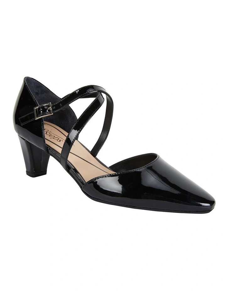 Adison Black Patent Heeled Shoes