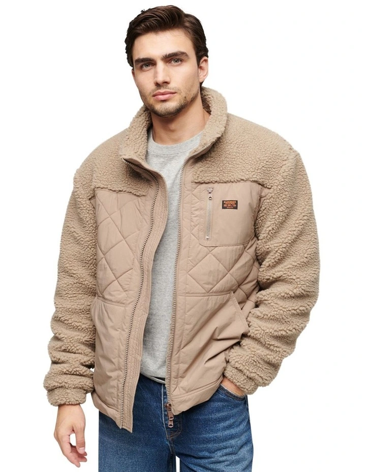 Sherpa Workwear Hybrid Jacket in Mushroom
