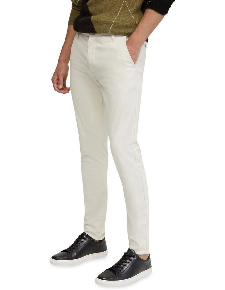 Stretch Skinny Fit Organic Cotton Chinos in Latte