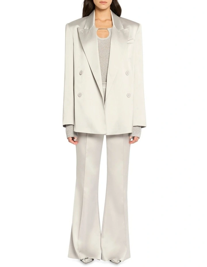 One Line Blazer in Silver