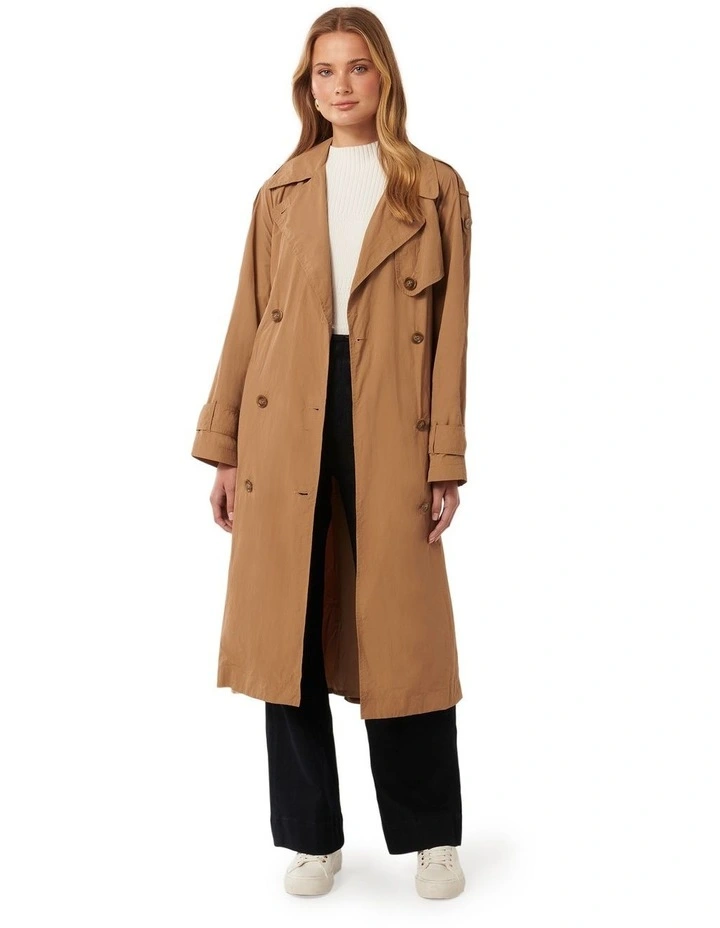 Alexis Summer Trench Coat in Brown