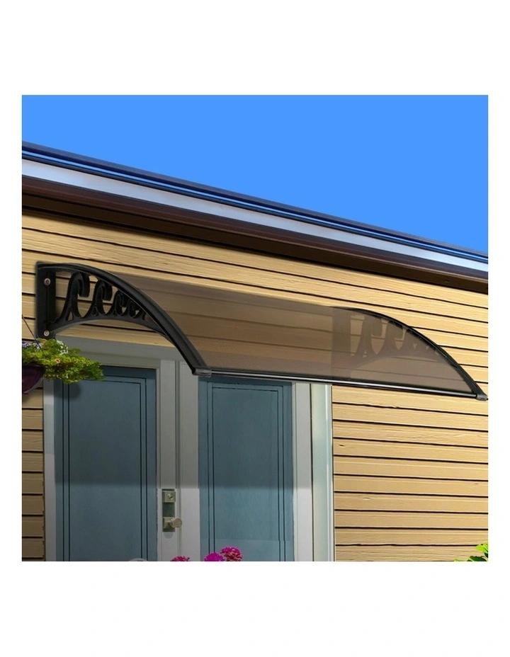 Instahut Window Door Awning Outdoor Door Canopy 1mx1.2m BR