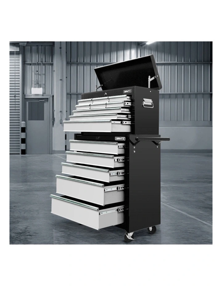 14 Drawer Trolley Tool Box in Grey