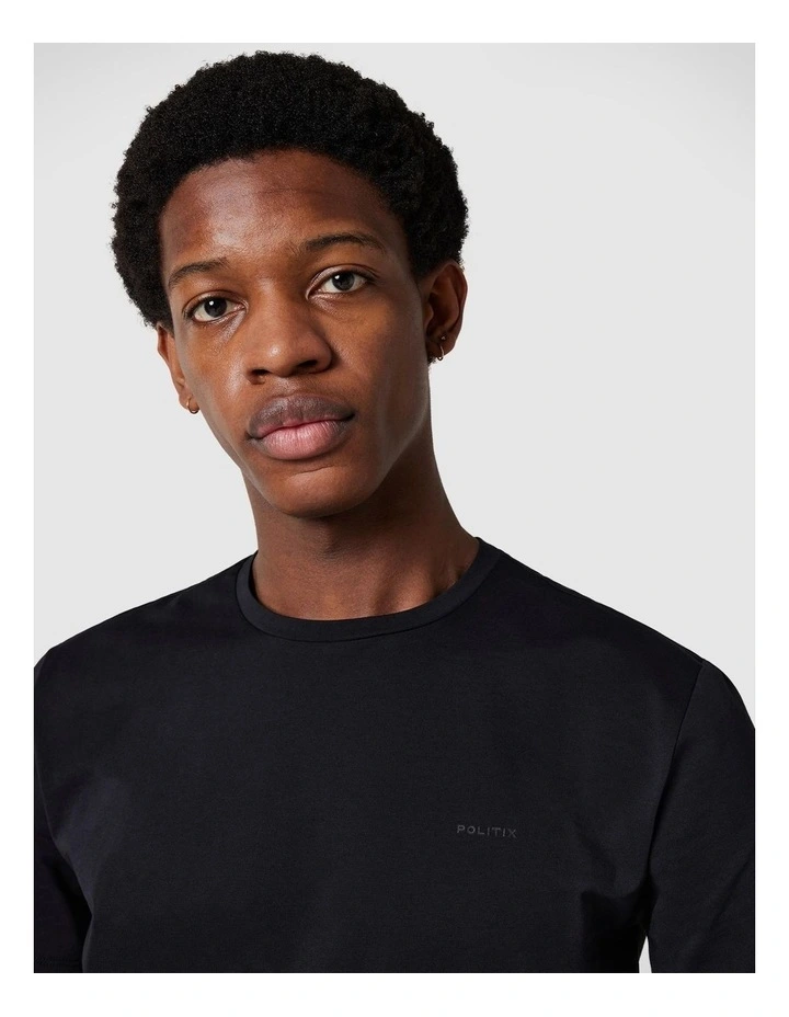 Plain Crew Tee in Black
