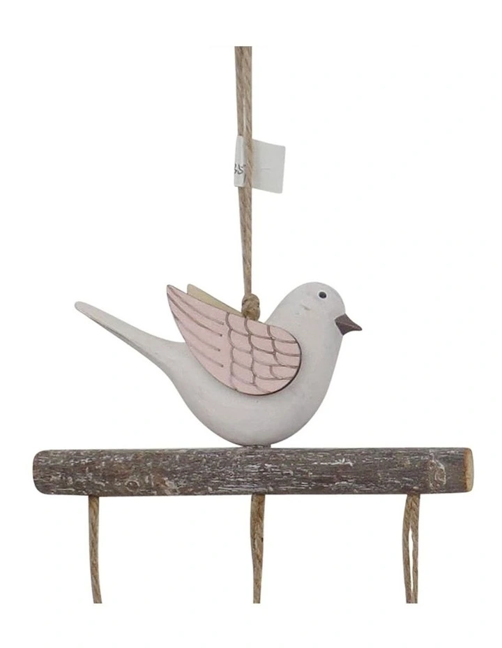 Set of 2 Rustic Birds Mobile in Pastel Pink/Green