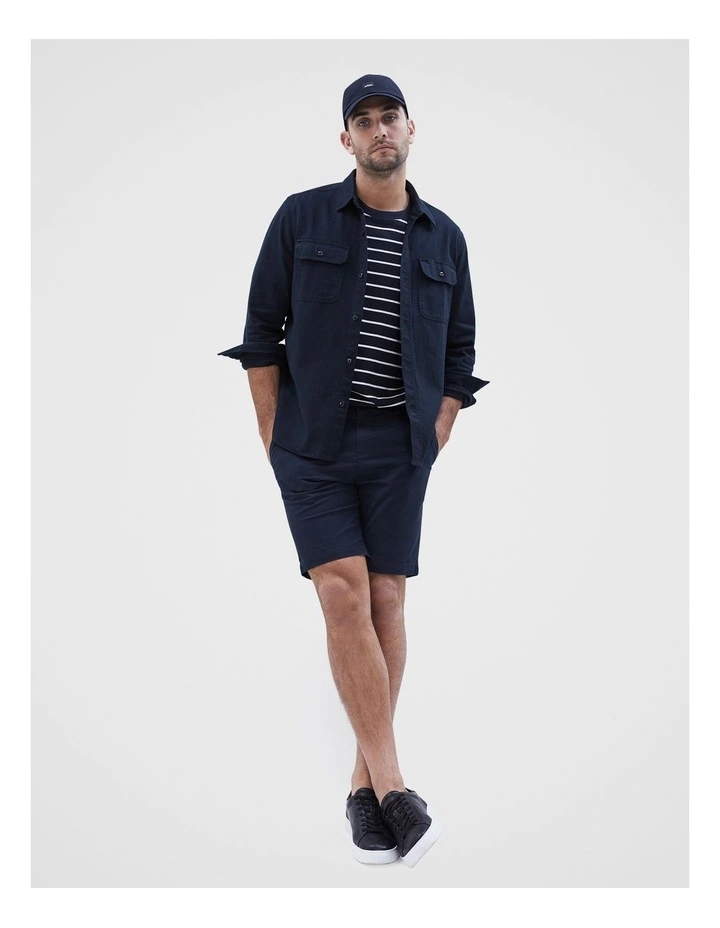 Slim Chino Short in Navy