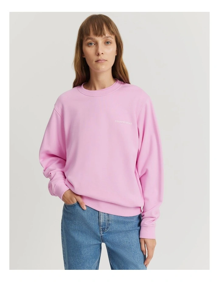 Australian Cotton Relaxed Fit Sweat in Rosetta