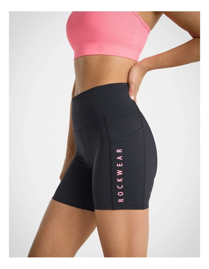 Gym And Swim Mid Thigh Bike Shorts Black
