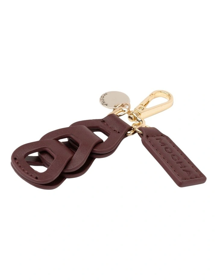 Avery Loop Keyring in Burgundy