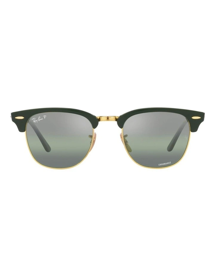 Clubmaster Chromance Polarised Sunglasses in Green
