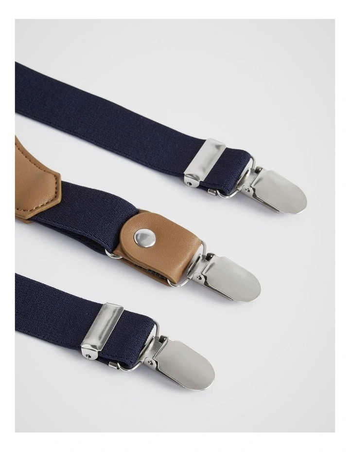 Elastic Braces in Midnight Blue