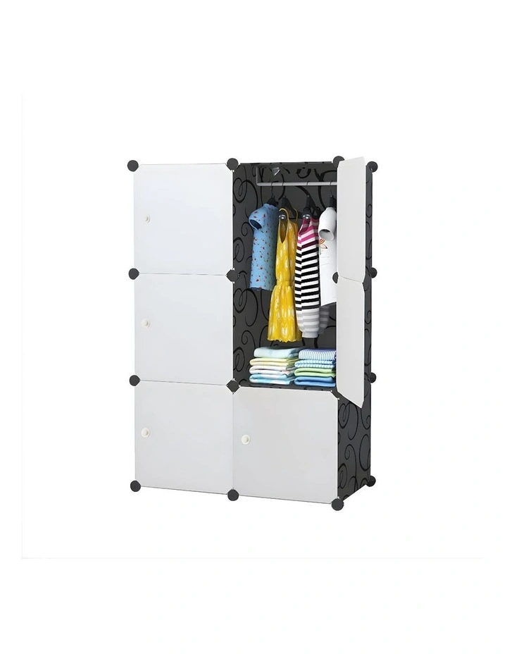 3 Tier 6-Cube Portable Storage Organiser in White