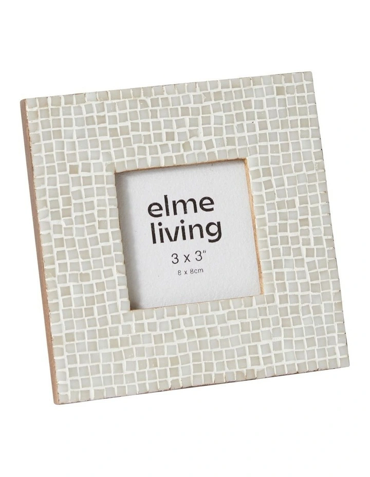 Cambria Photo Frame 3x3 in White
