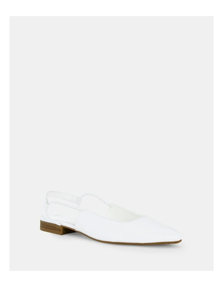 Crotone Slingback Flats in White