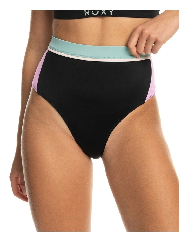 Active High Waist Bikini Bottoms in Anthracite