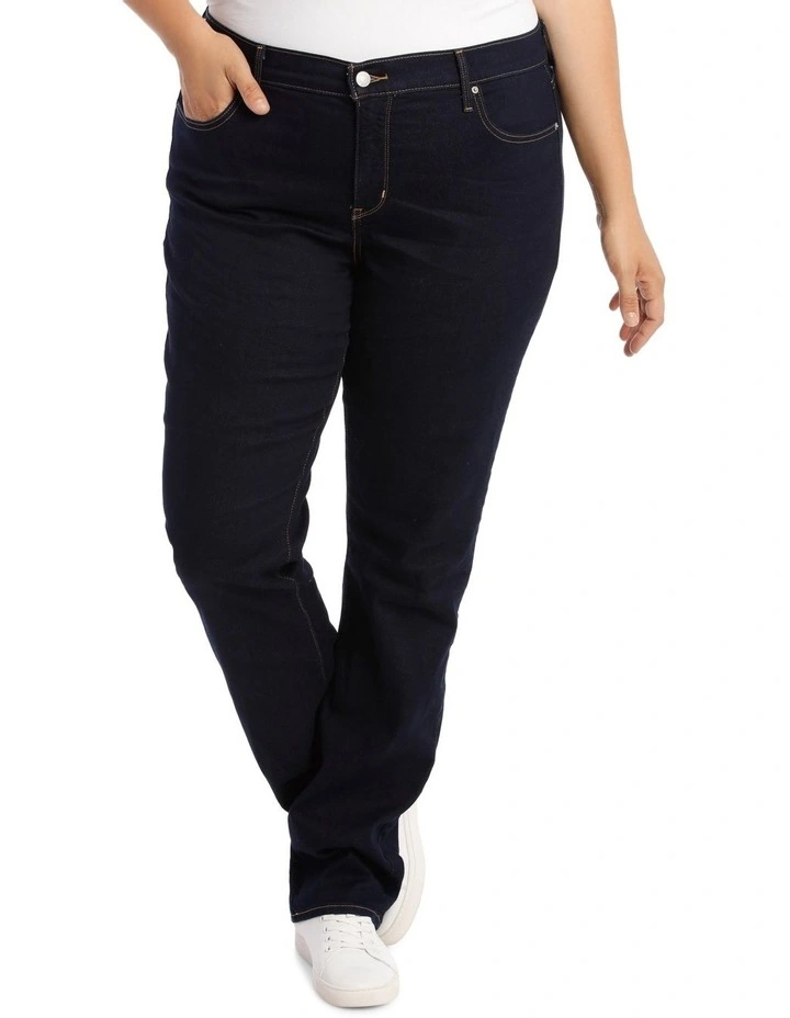 314 Shaping Plus Straight Leg Jean (Curve) in Darkest Sky