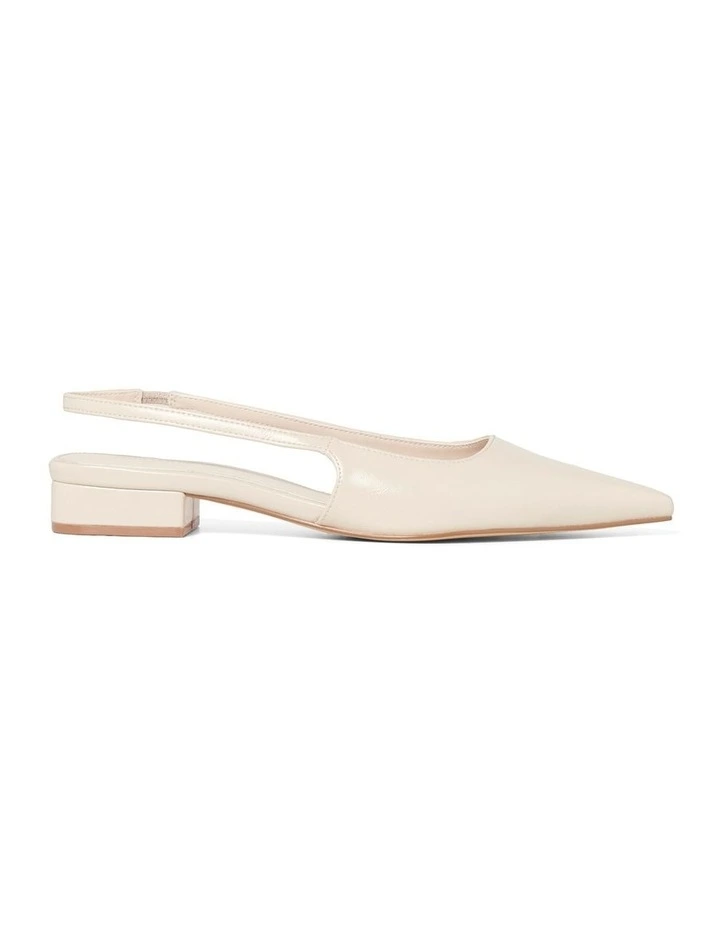 Shelby Slingback Flats in White