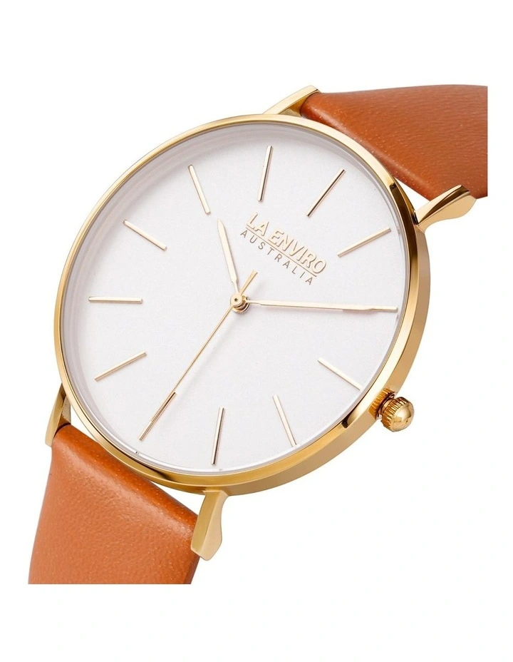 Gold Tan Strap Classic 40mm Watch