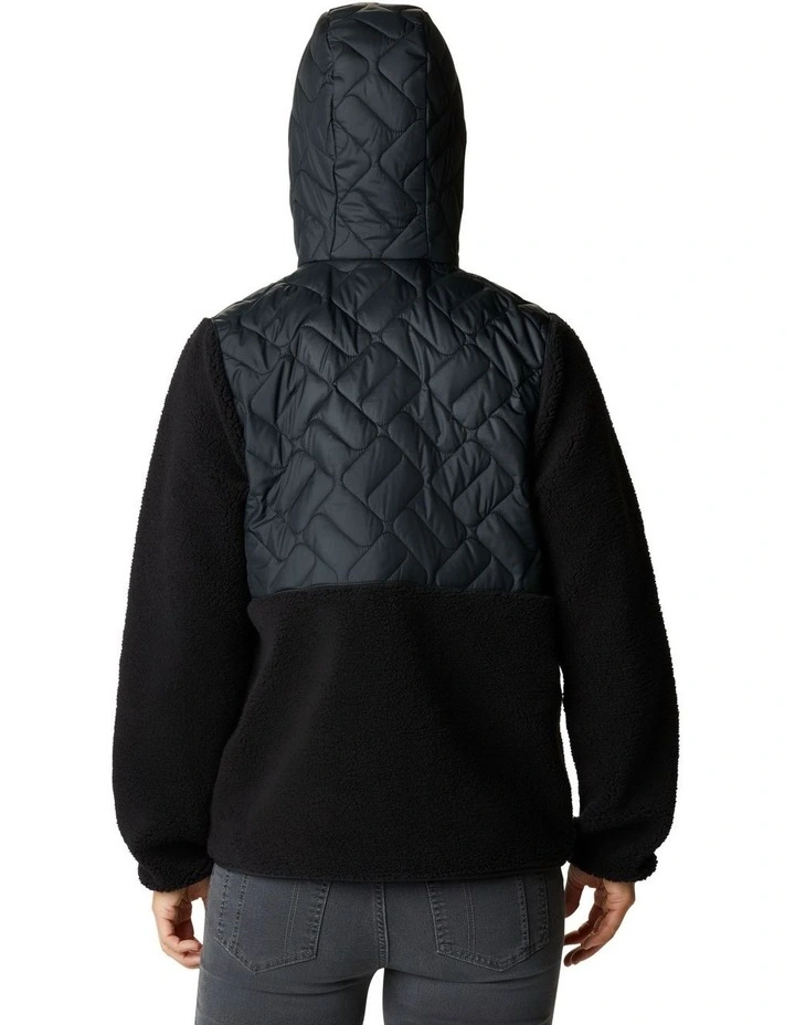 Sweet View Hooded Fleece Pullover in Black
