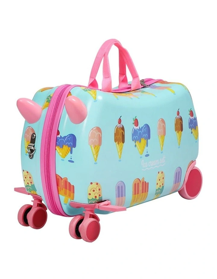 Ice Cream Ride On Suitcase Trolley in Multi