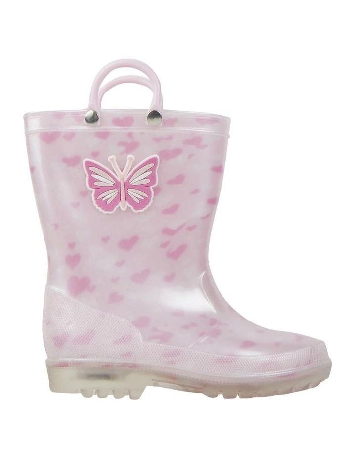 Calli Butterfly Gumboots in Pink