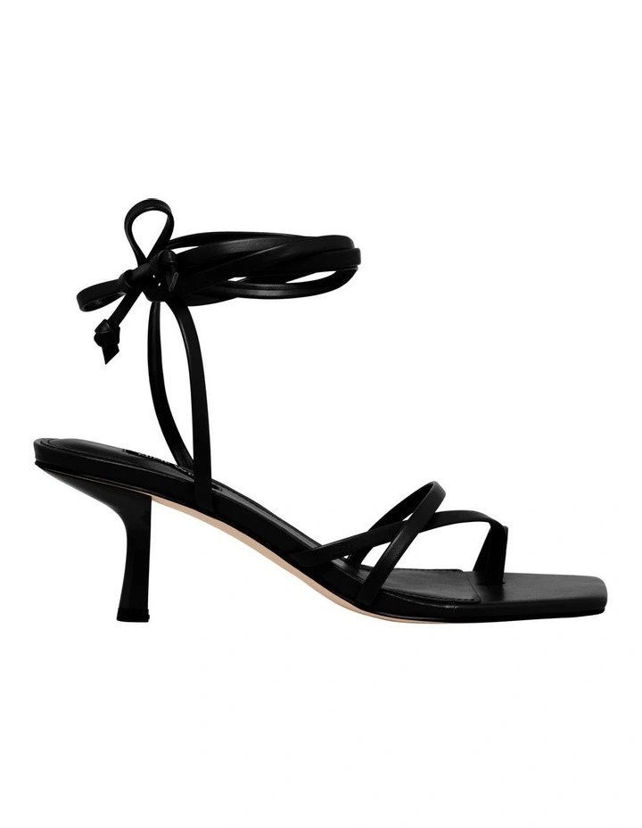 Pina Heeled Sandal in Black