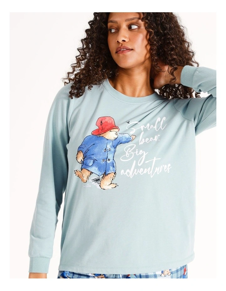 Long Sleeve Pyjama Set in Winter Blue