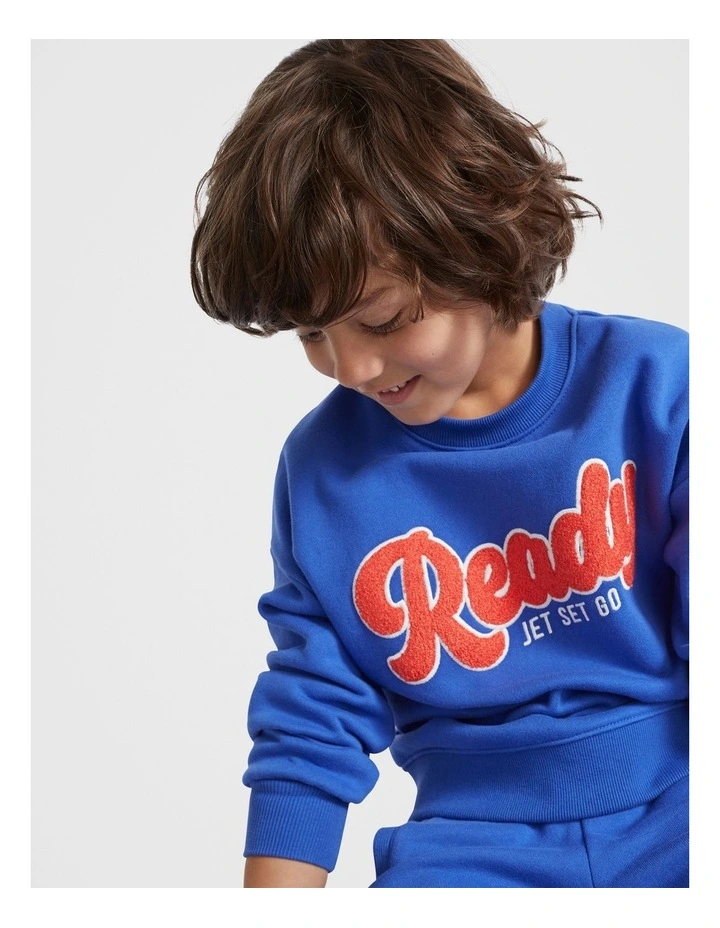 Ready Sweat Top in Cobalt Blue