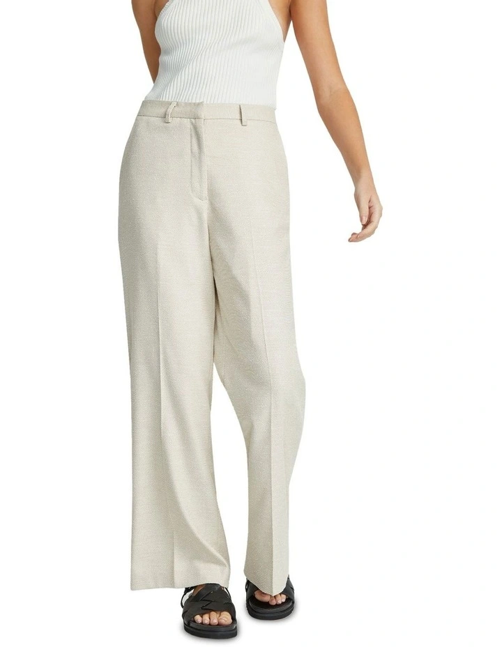 Lauren Eco Wide Leg Suit Pants in Natural