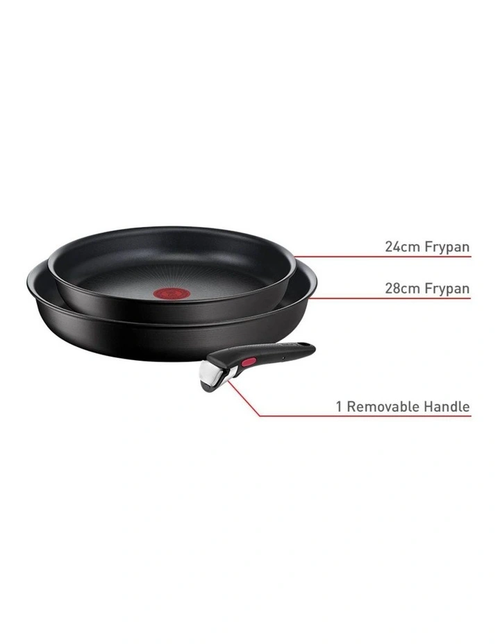 Induction Non-stick Frypan Set of 3 Piece in Black