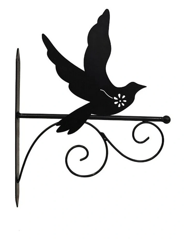 Bird Silhouette Wall Hook Decor in Black