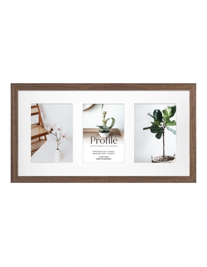 Australia Made Timber Collage Photo Frame 10x20"/5x7" in Chestnut